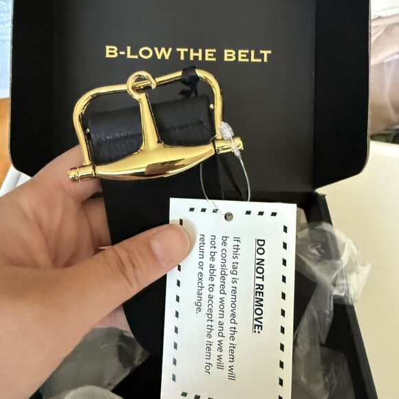 NWT Taylor Swift B-low The Belt Lukas Leather Belt Black Gold / S main image 5